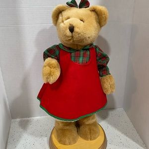 1999 Geoffery Inc. Toys R Us 18in Hip Swinging Bear , Sings Santa Is Coming
